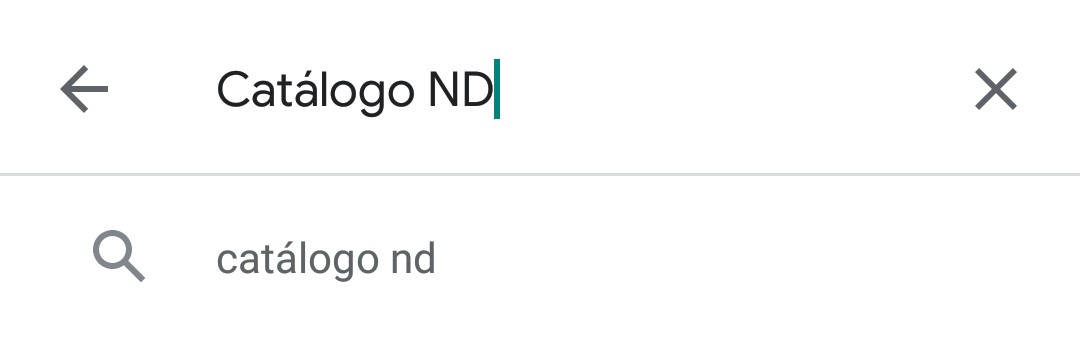 Pesquisar pelo Catálogo ND na Google Play