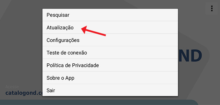 Android - Menu atualização